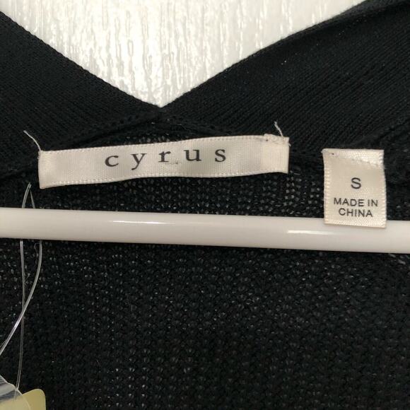 Cyrus Women's Cardigan Sweater Open Front Long Sleeve Black Size Small NWT - Picture 8 of 11